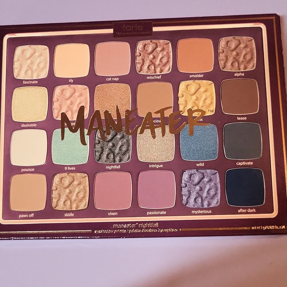 CLEARANCE! 24-Pan Tarte Maneater Nightfall Eyeshadow Palette, .035oz x 24, NIB - Picture 6 of 8